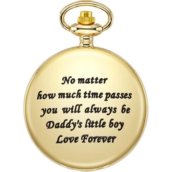 Son Pocket Watch Engraved Boy Pocket Waches Chains Kids Birthday Presents - Picture 2 of 2